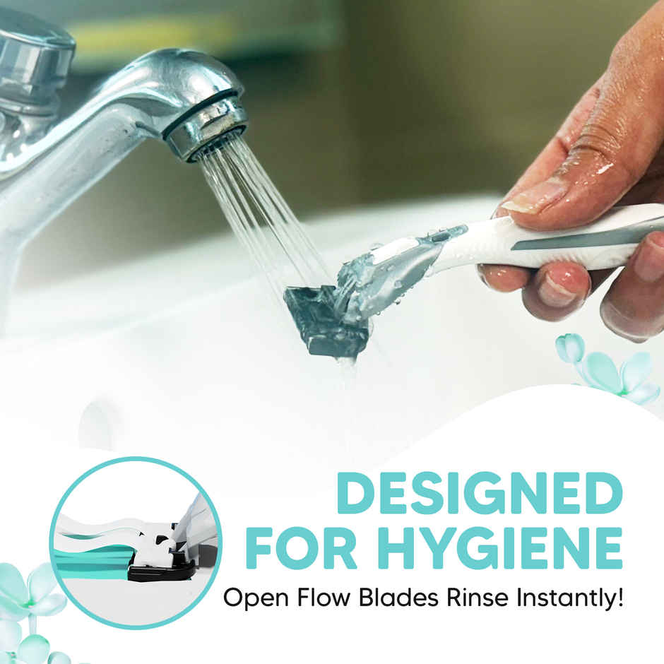 LetsShave Evior 6 Portable Body Shaving Razor for Women | World's First 6-Blade Razor