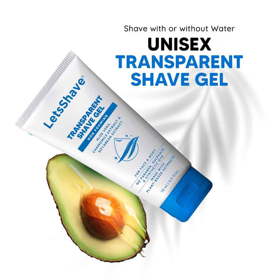 LetsShave Transparent Shave Gel & After Shave Balm| Made with 100% Herbal Extracts