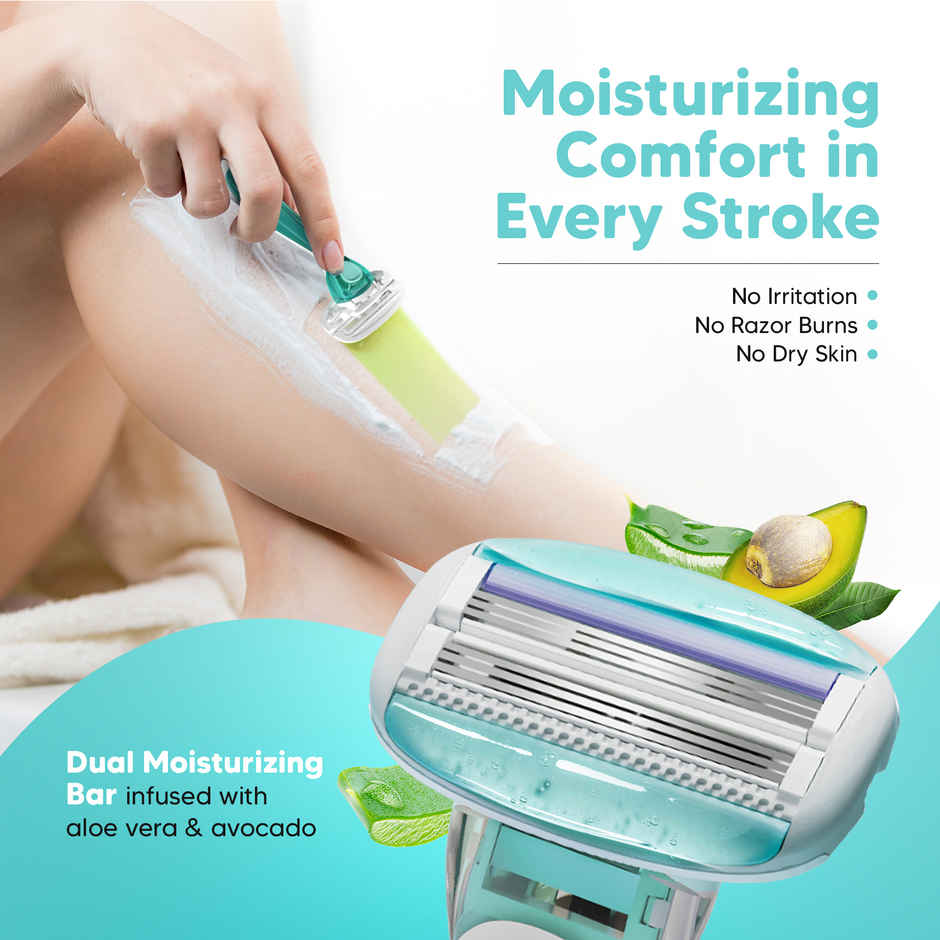 Letsshave Evior 6 Shaving Razor Blades| World'S First 6 Blade Razor For Women