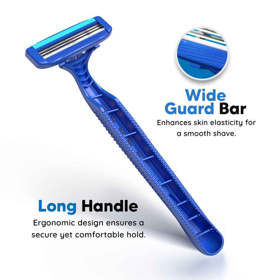 Letsshave Pro 3 Disposable Shaving Razor For Men | Reusable Hair Removal Razor