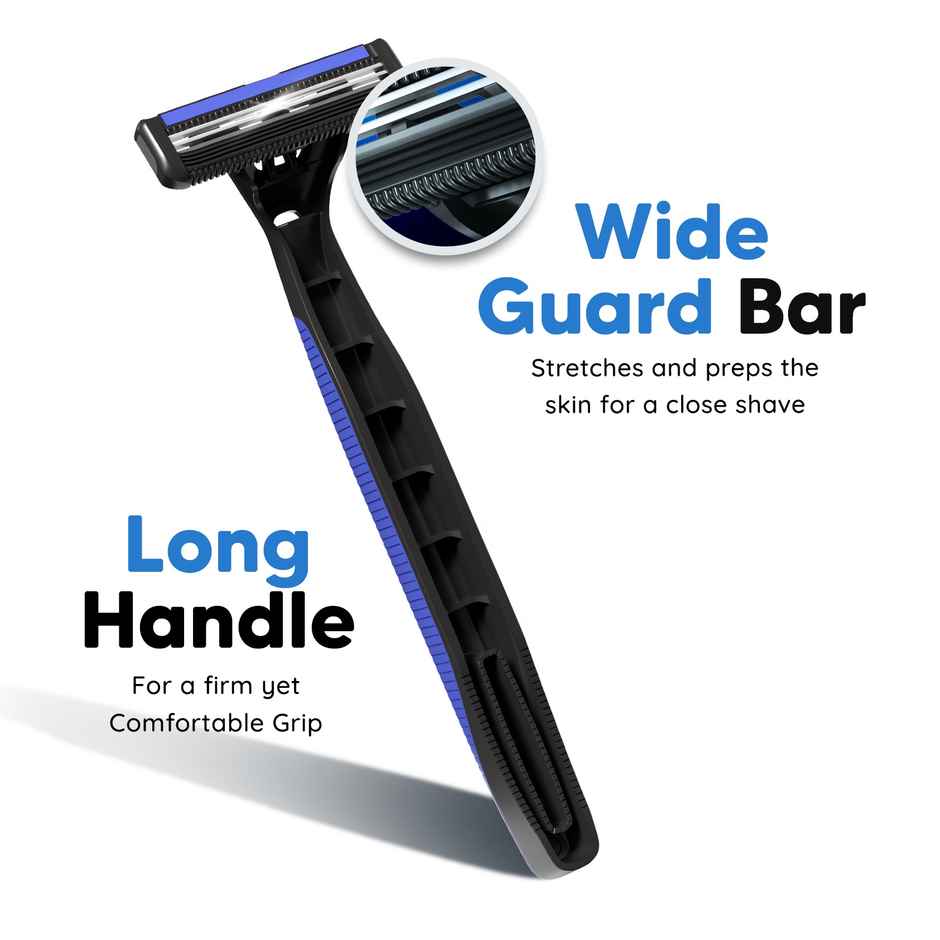 LetsShave Pro 2 Plus Disposable Twin Blade Shaving Men's Razor