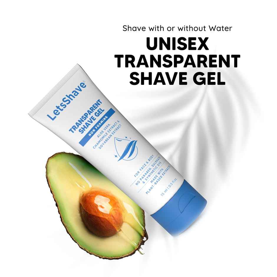 Letsshave Travel Shave Combo for Men | After Shave Balm 30 ml + Transparent Shaving Gel 2x15 ml