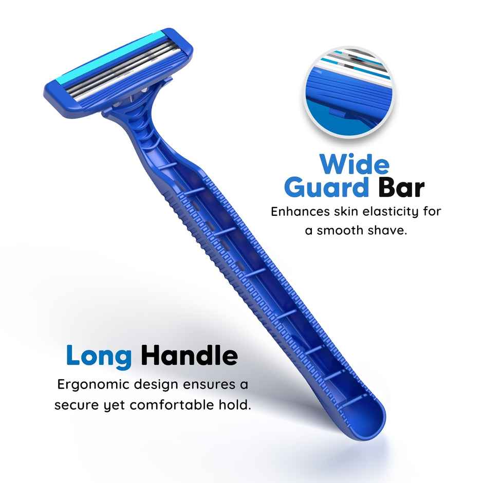 Letsshave Pro 3 Disposable Shaving Razor For Men | Reusable Hair Removal Razor