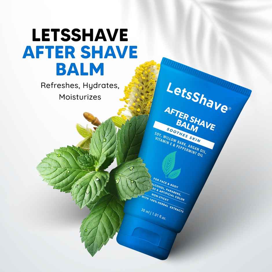 Letsshave Travel Shave Combo for Men | After Shave Balm 30 ml + Transparent Shaving Gel 2x15 ml