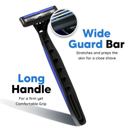 LetsShave Pro 2 Plus Disposable Shaving Razor For Men, Pack of 5