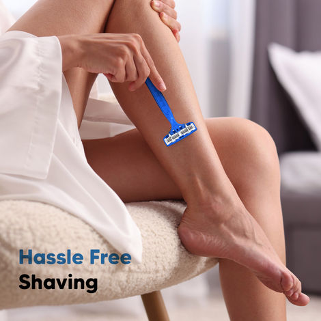 LetsShave Evior 3 Hair Removal Disposable Razor For Women | Aloe & Argon Oil Enfused