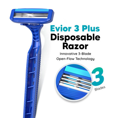 LetsShave Evior 3 Hair Removal Disposable Razor For Women | Aloe & Argon Oil Enfused