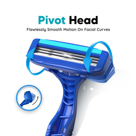 LetsShave Evior 3 Hair Removal Disposable Razor For Women | Aloe & Argon Oil Enfused