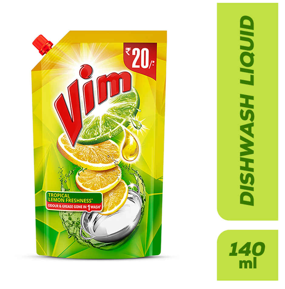 Vim Lemon Dishwash Liquid Gel Refill Pouch