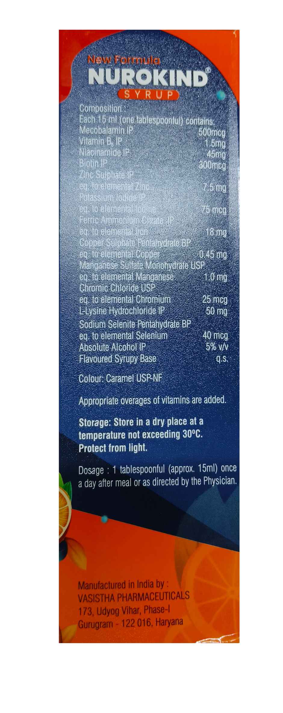 Nurokind Delicious Orange Flavour Syrup