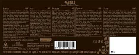 Fabelle Elements Pralines - 5 Handcrafted Dark Chocolates