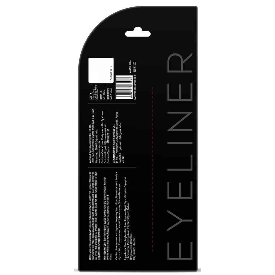 Renee Pointy End Sketchpen Eyeliner - Black | Waterproof