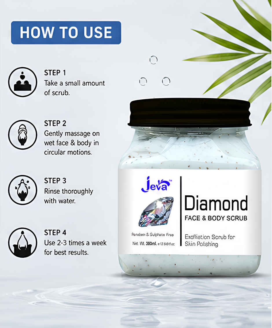 Jeva Diamond Scrub | Exfoliating & Radiance-Boosting Gel for Smooth Skin