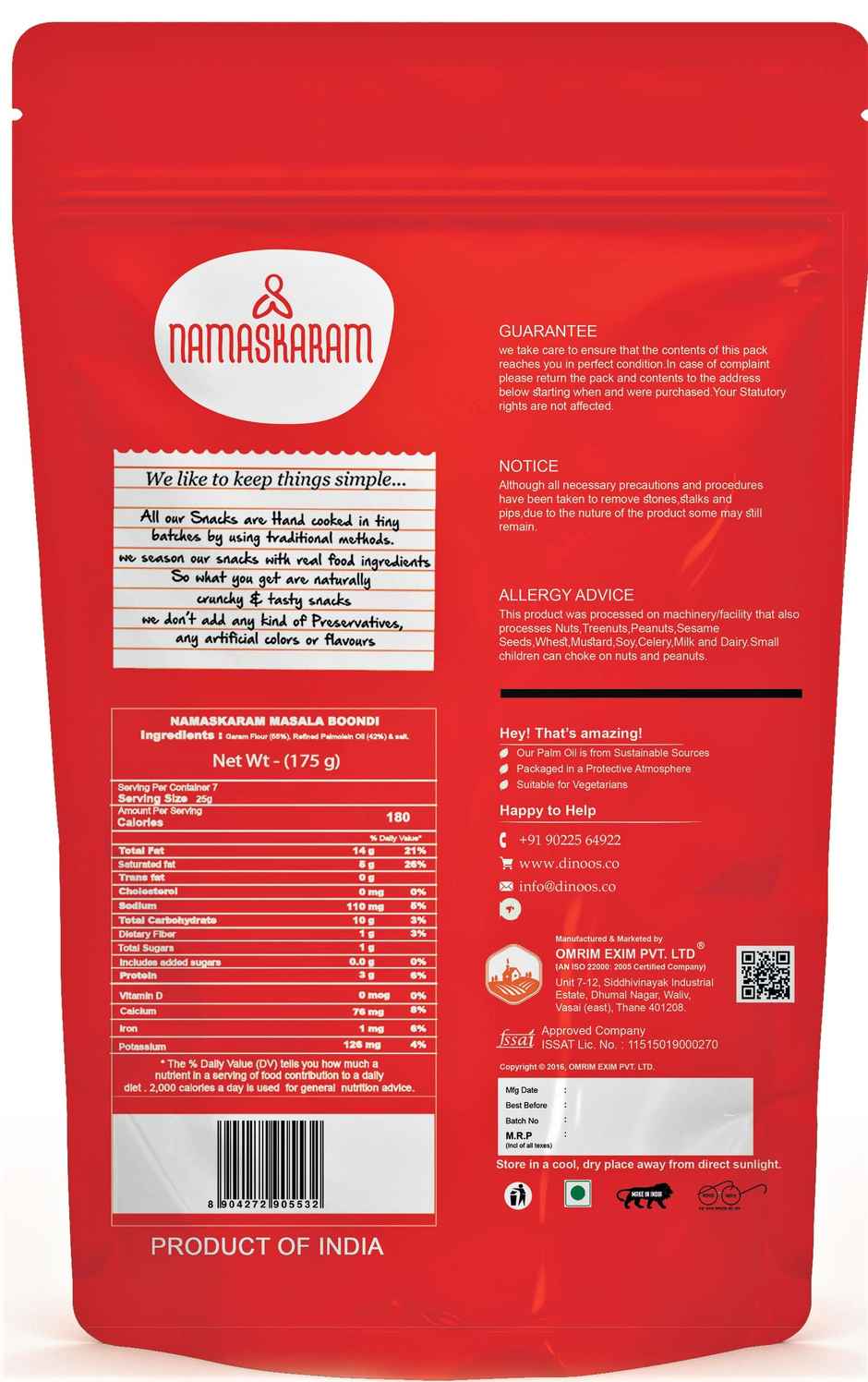 Namaskaram Masala Boondi