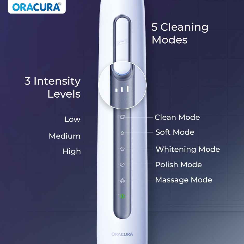 Oracura Sb300 Sonic Smart Rechargeable Electric Toothbrush Grey