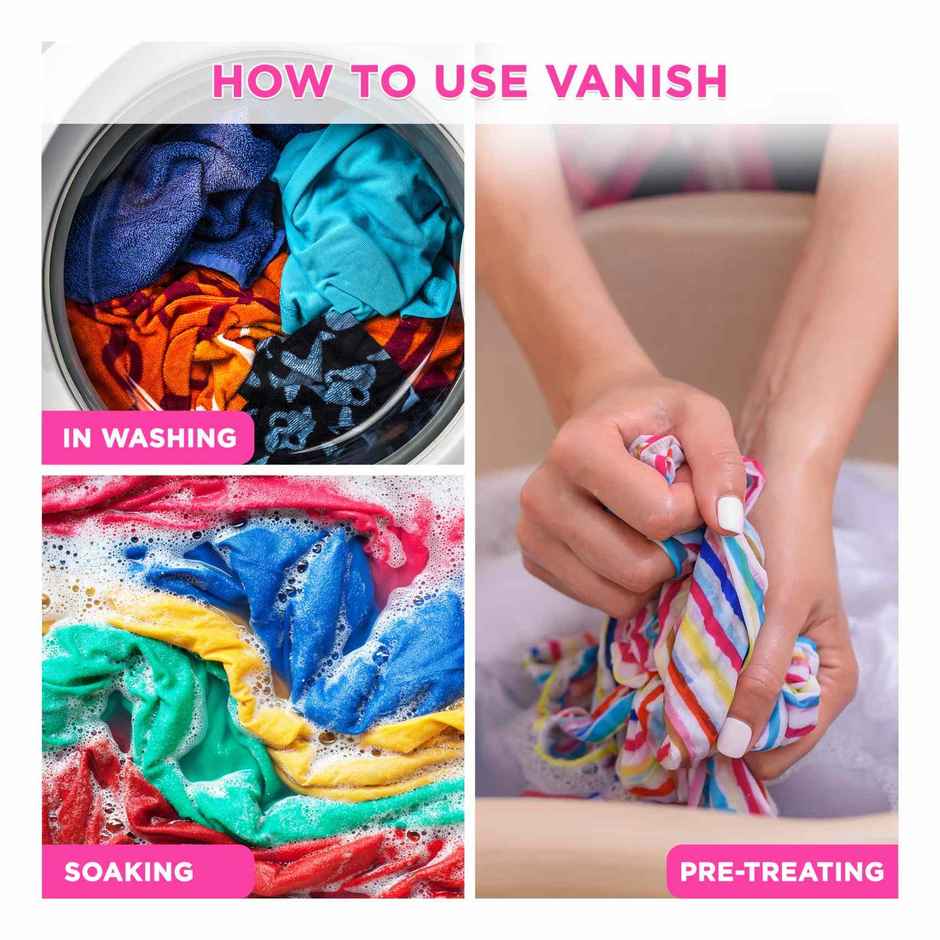 Vanish Gold Oxi Action Fabric Stain Remover Powder | Pink