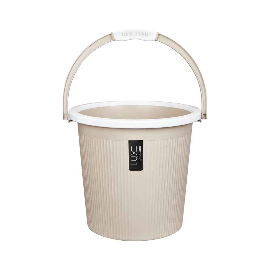 Kolorr Luxe Bathroom Bucket Ratan Lt | 18 L | Sand Stone