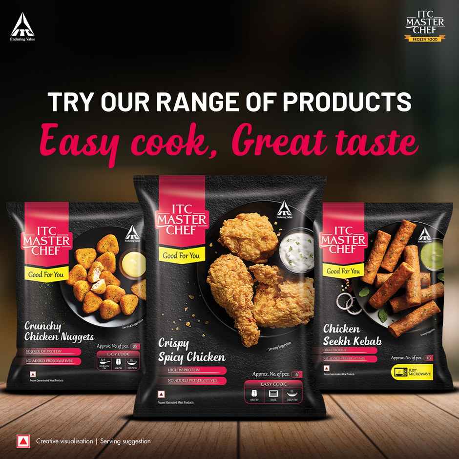 ITC Master Chef Crispy Spicy Chicken | High in Protein | No Added Preservatives | 6 pieces