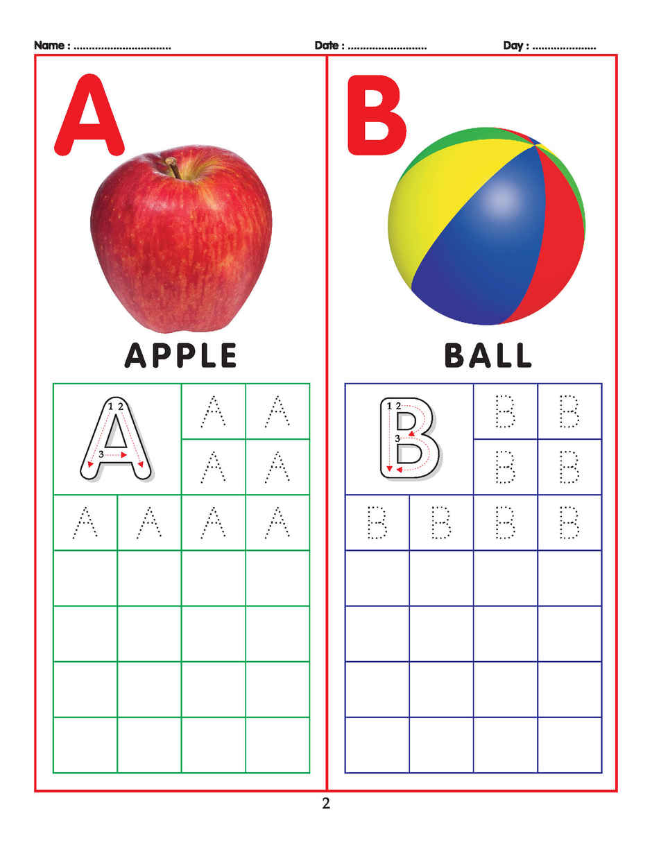 Dreamland ABC Capital Letters Writing Practice Book for Toddlers Age 2 to 5