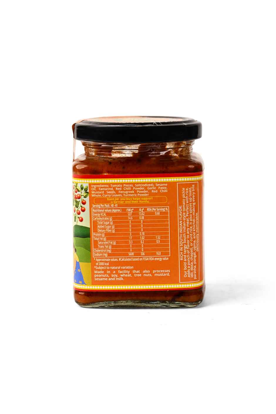 The Little Farm Co Tomato Pickle | Authentic Tamil Nadu South Style Tamatar Achar