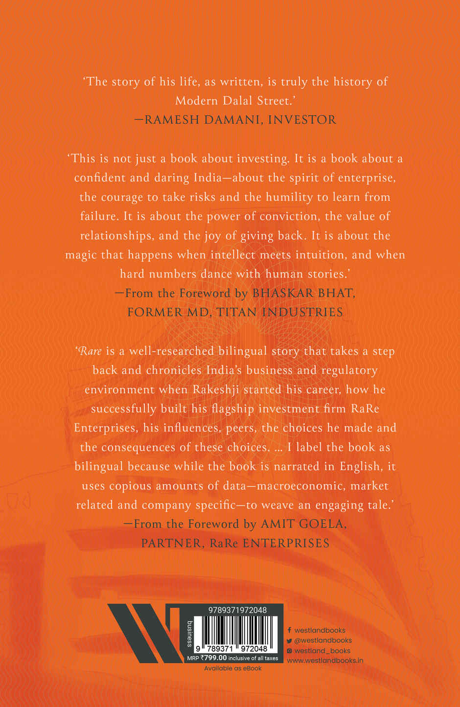 Westland Books Rare Investing The Rakesh Jhunjhunwala Way