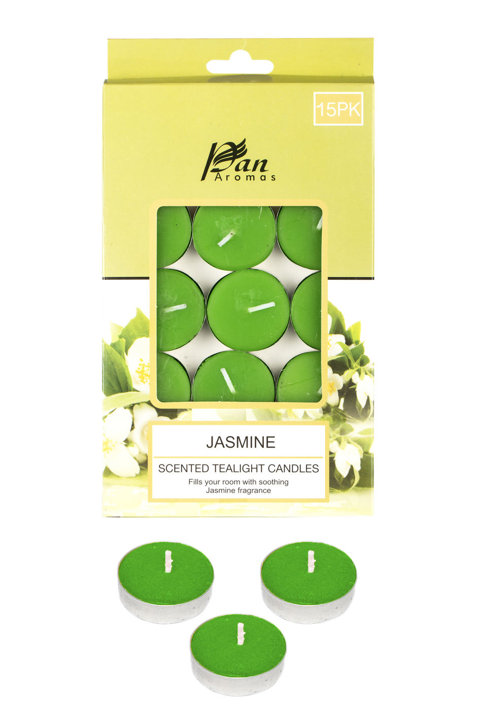 Pan Aromas Scented Tealight Candle | Jasmine