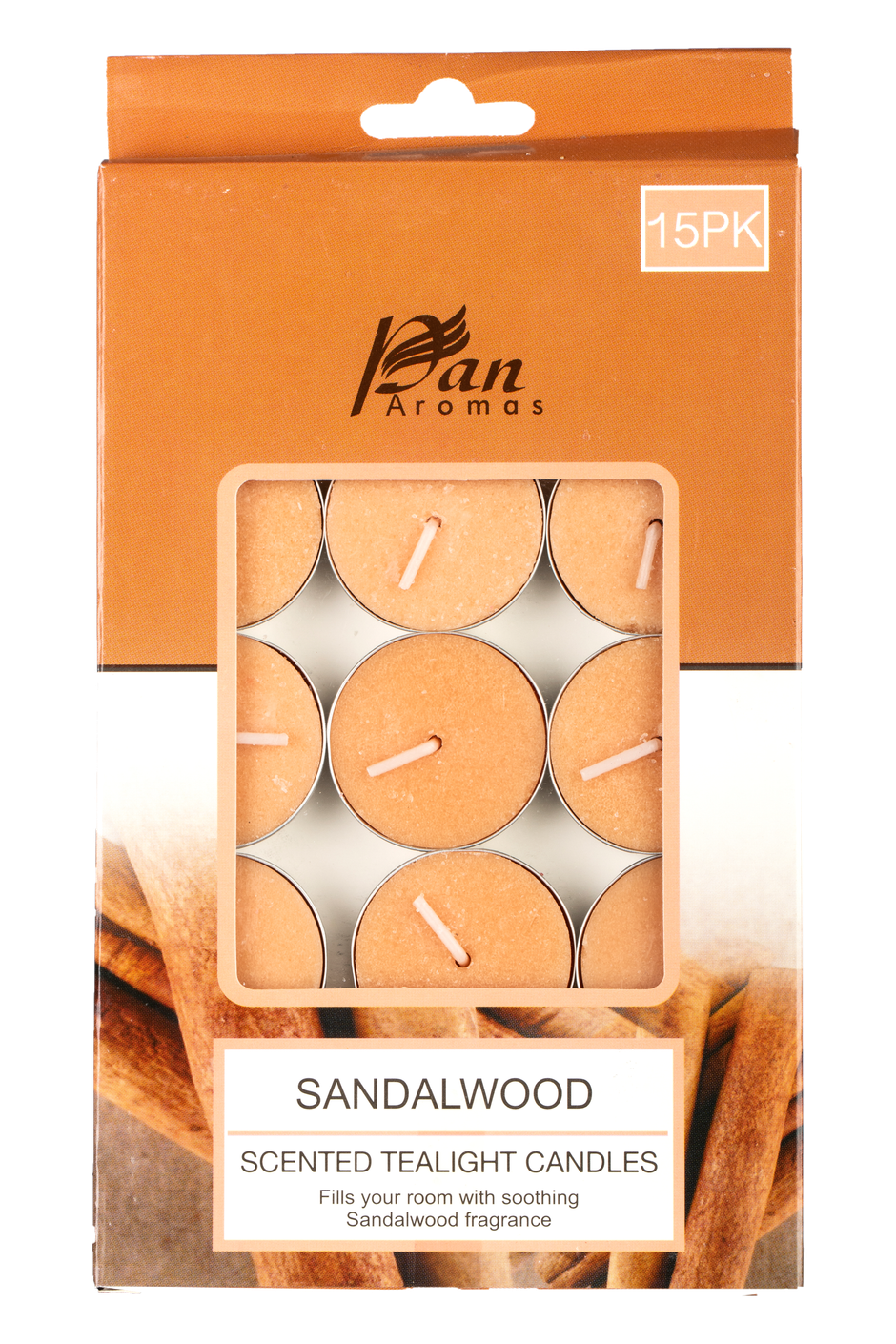Pan Aromas Scented Tealight Candle | Sandalwood