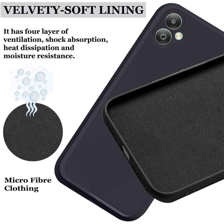 Artistque Case for Samsung Galaxy F05, A05, M05 Back Cover | Plain Liquid Silicone Cover