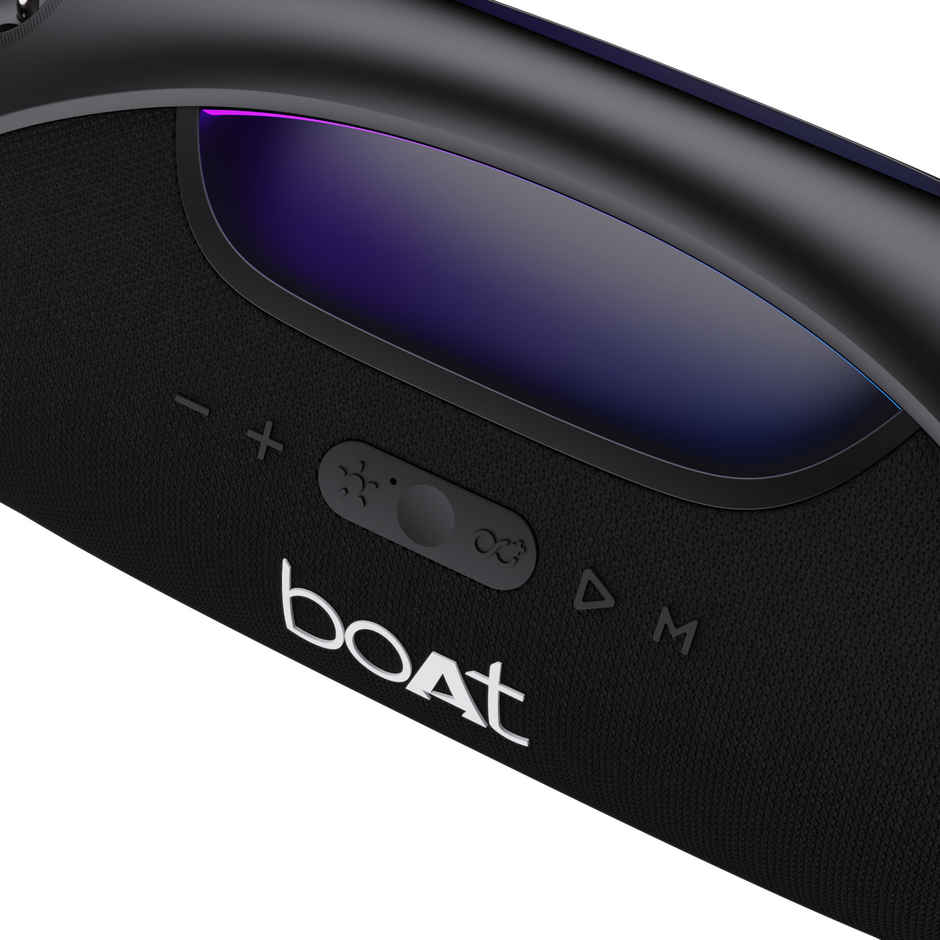 boAt Stone Ignite Bluetooth Speaker w/ 90 W RMS Sound, 5H Playtime, RGB LEDs & BTv5.3 (Jade Black)