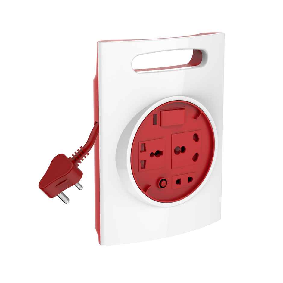 Gold Medal G-Expert 16A 3-Pin Plug- Master Switch with Indicator |3.5-meter Cable Extension cord |Universal Sockets | Extension Board for Heavy Appliances