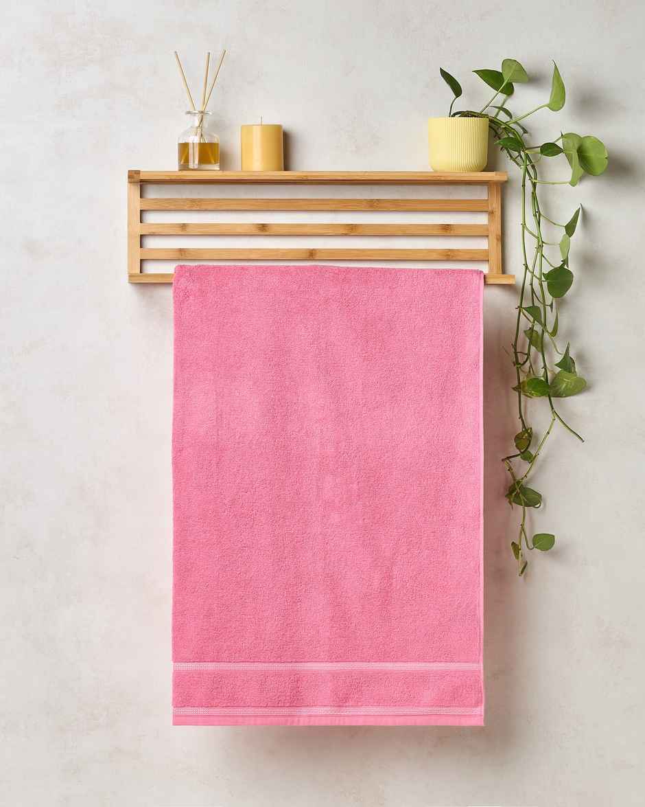 Himeya Zero Twist 350 GSM Cotton Bath Towel | Pink