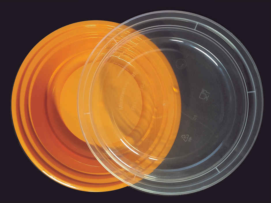 Vinay Trading Plastic Round Reusable Containers With Lid | 450 ml | Pack Of 8