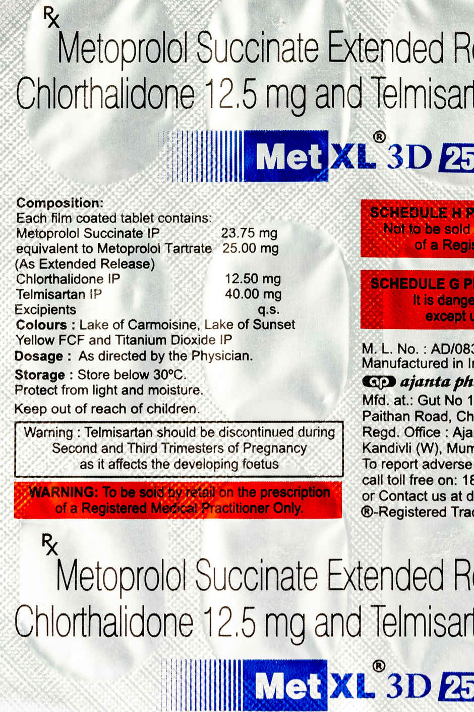 Met XL 3D 25/12.5 Tablet ER