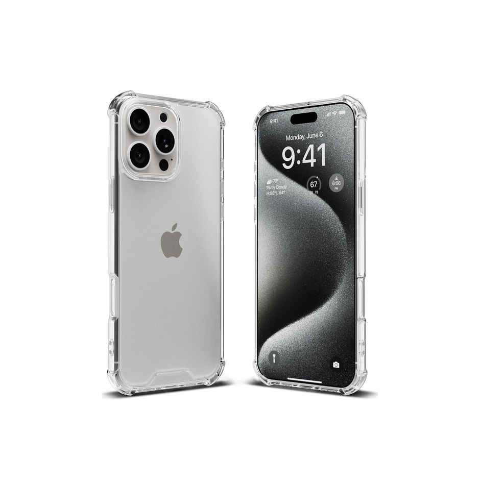 ExpressB For iPhone 16 Pro Case Cover Anti-Scratch Shockproof Bumper Pc+Tpu - Clear