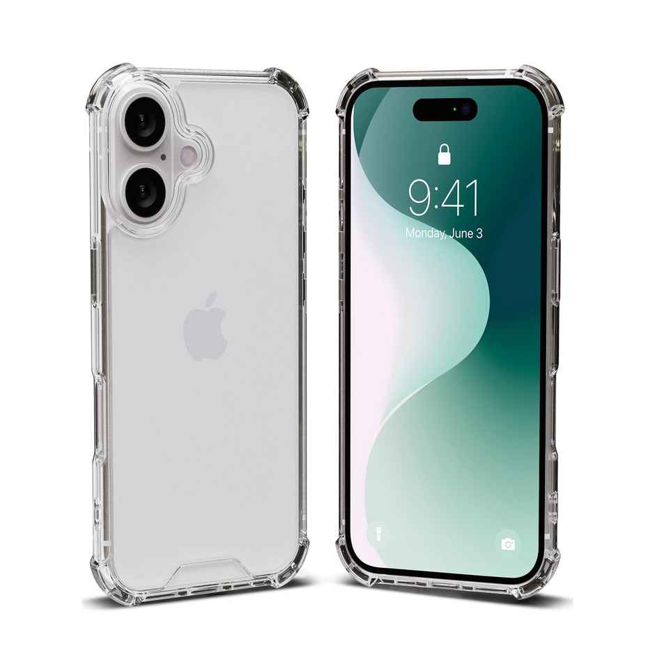 ExpressB For iPhone 16 Case Cover Anti-Scratch Shockproof Bumper Pc+Tpu - Clear