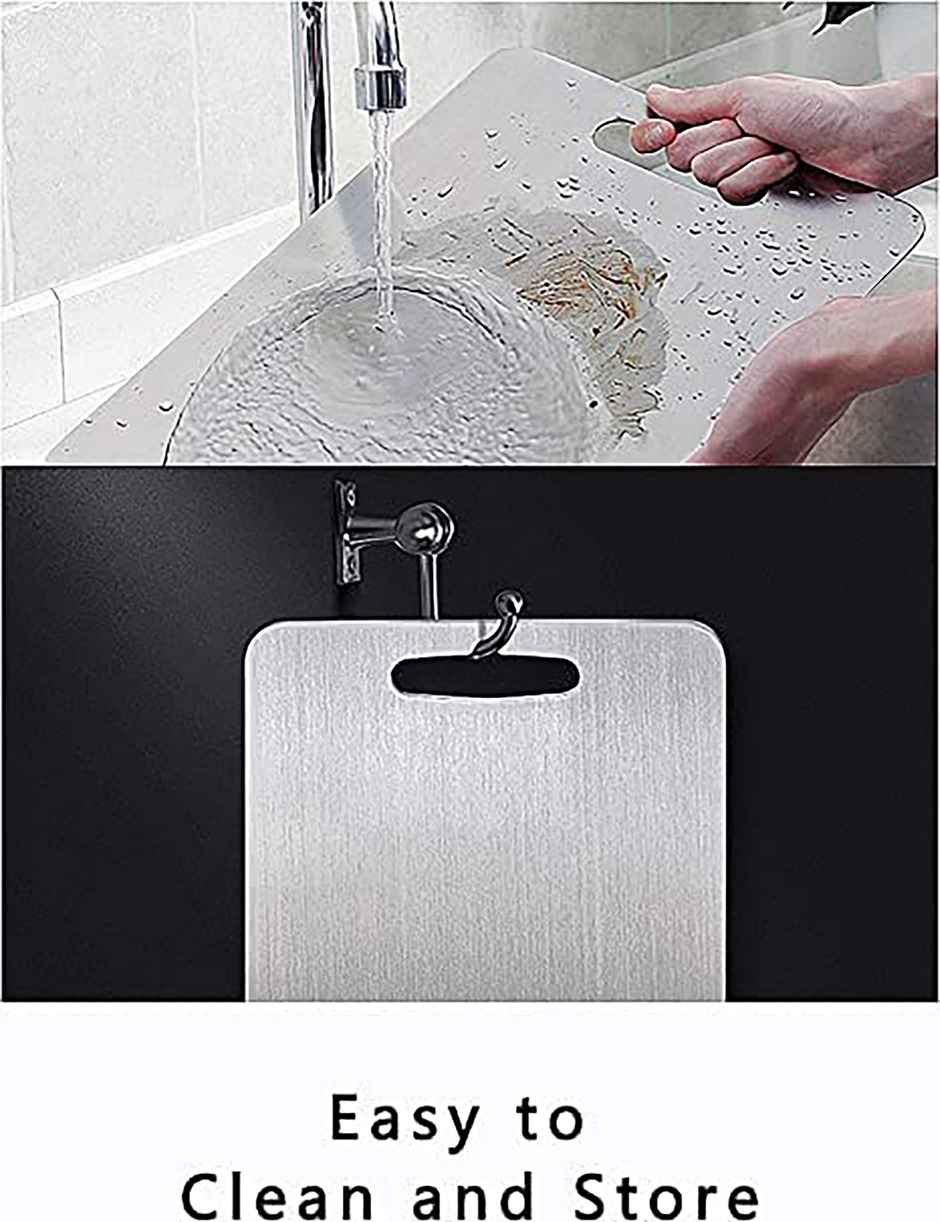 Youbee Stainless Steel Heavy Duty Chopping Board For Kitchen - For Vegetables, Fruits Cutter, Meats