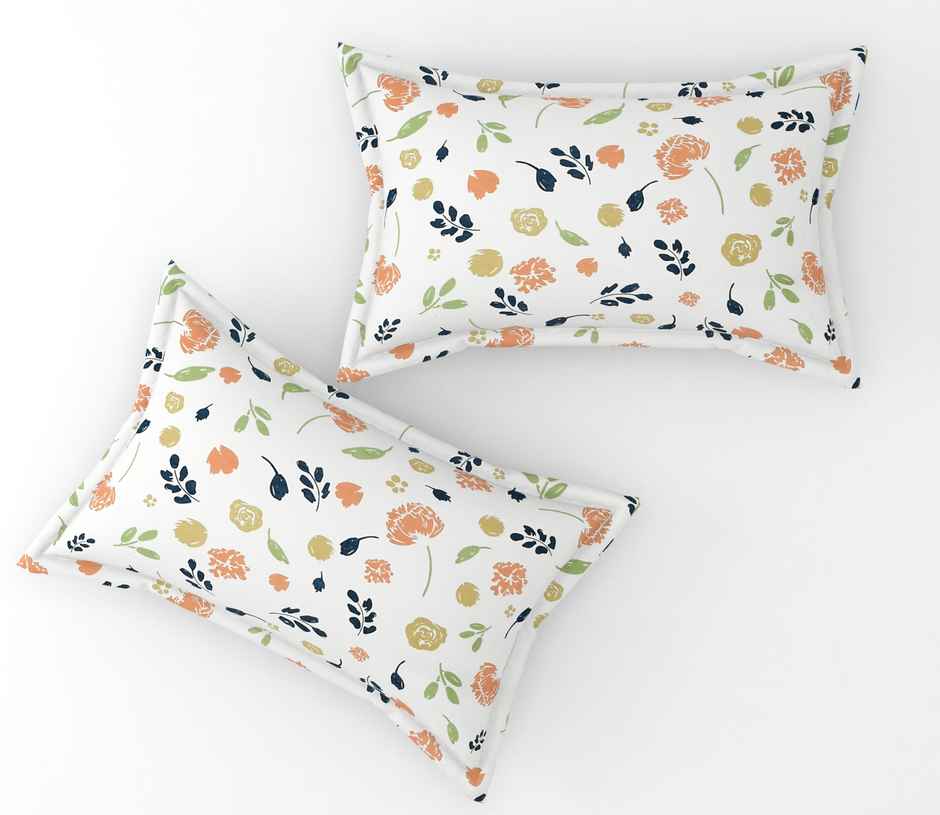 Furnofy Fitted Double Bedsheet with 2 Pillow Covers | White - 78 x 72 + 6 in Pocket