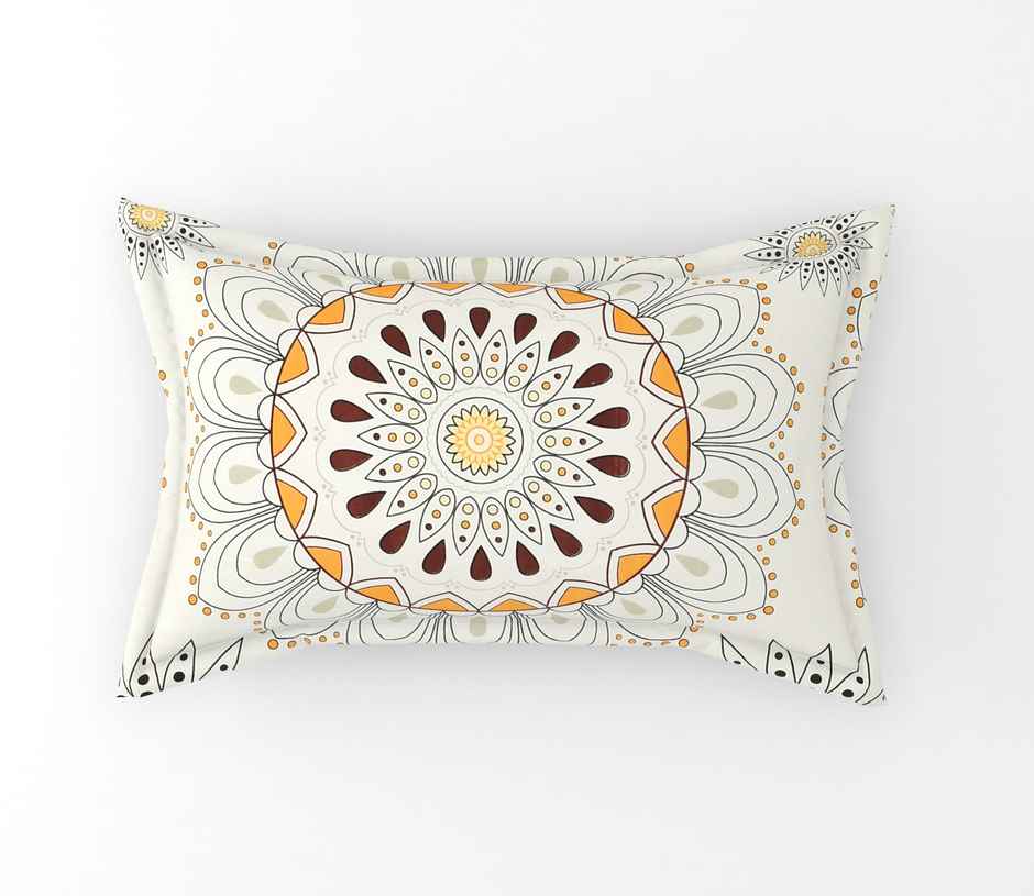 Furnofy Fitted Single Bedsheet with 1 Pillow Cover | Multicolour - 78 x 48 + 6 in Pocket