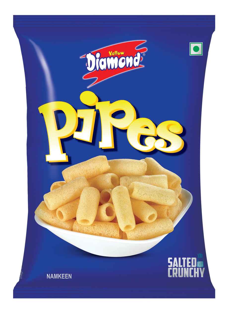 Yellow Diamond Plain Salted Pipe