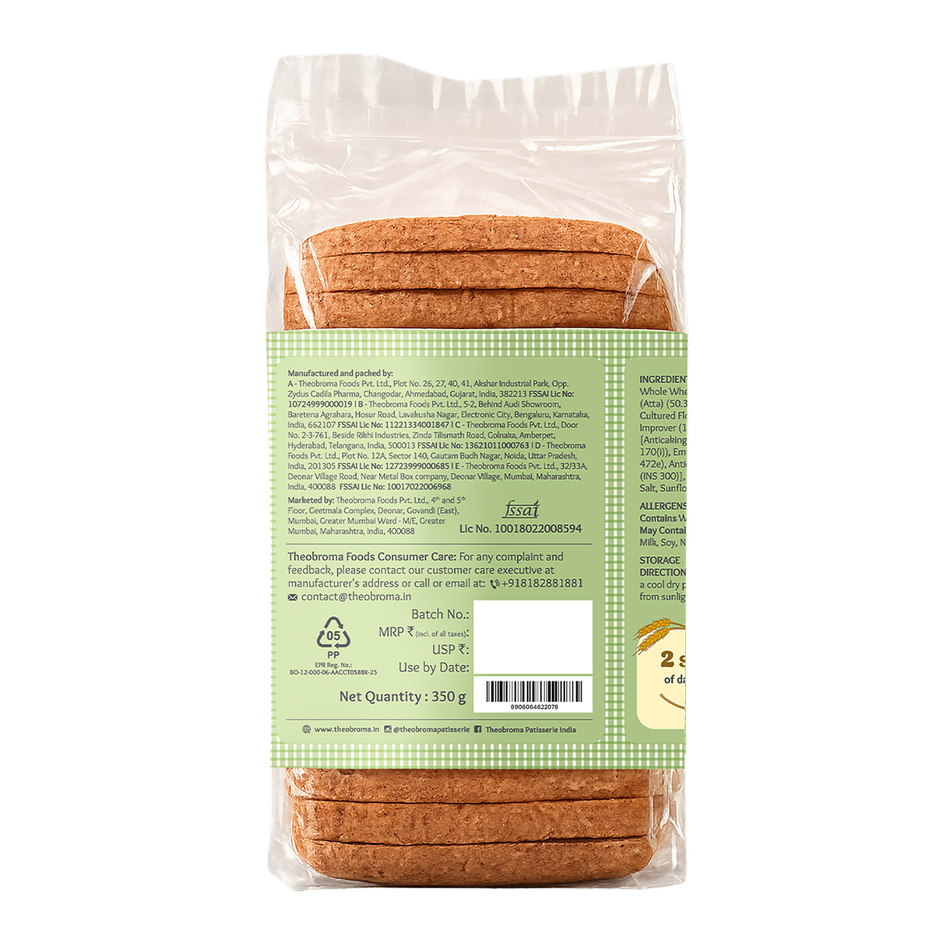 Theobroma Zero Maida Wholewheat Sourdough Bread