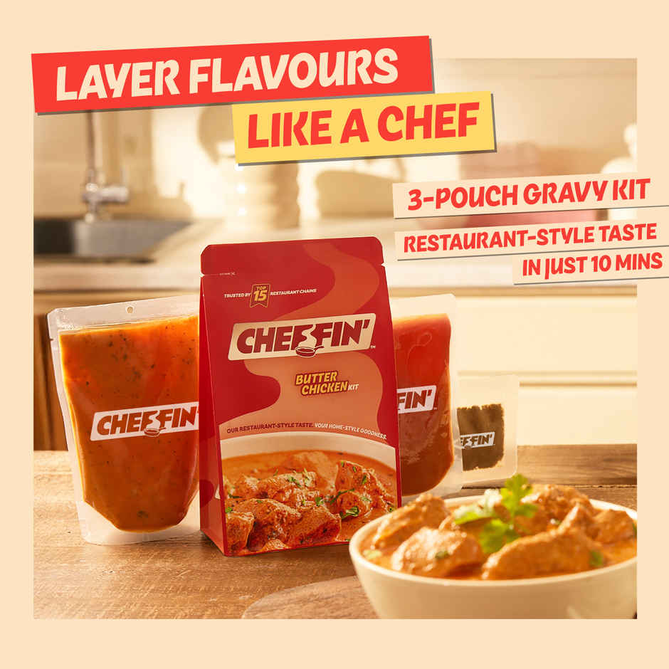 Cheffin' Butter Chicken Masala | Add Fresh Chicken | Serves 2-3 | Ready in 10 Min