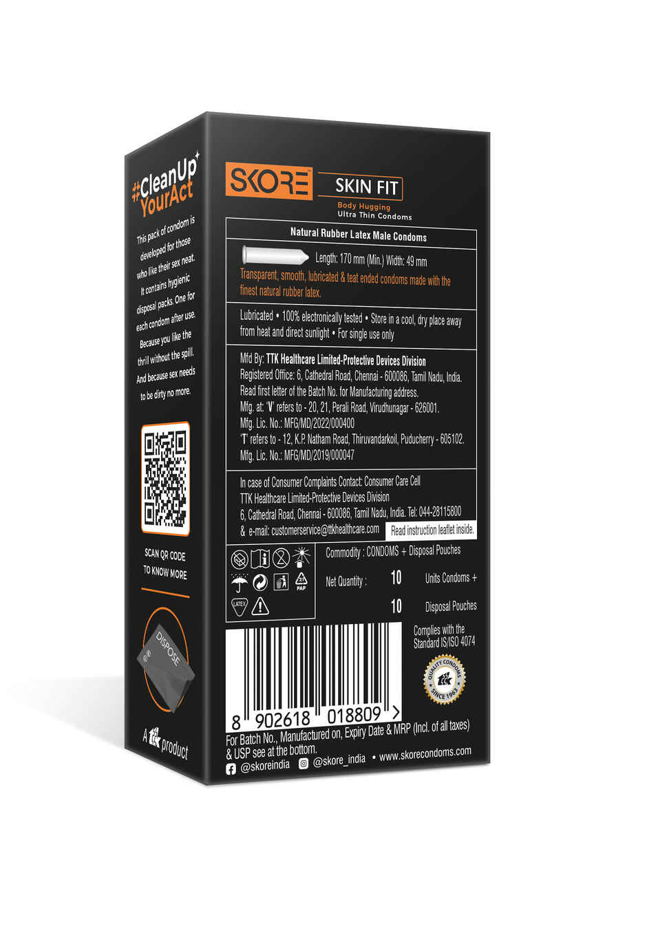 Skore Skin Fit Ultra-Thin Condoms