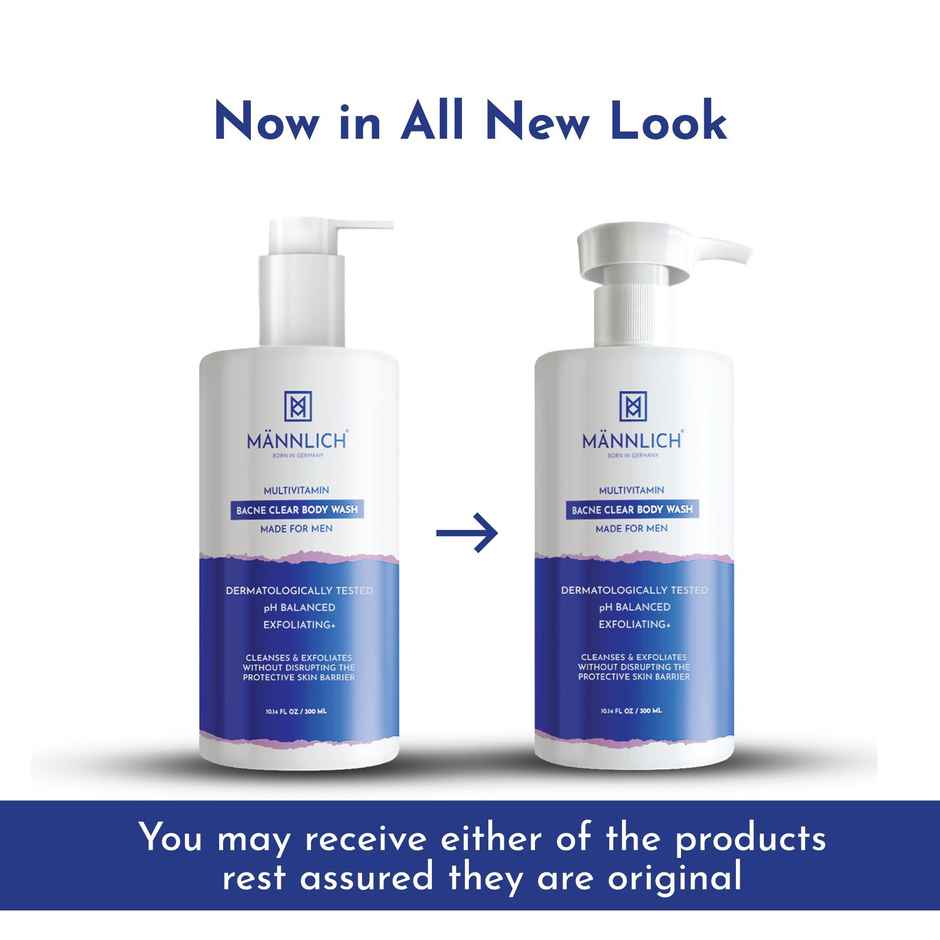 Mannlich Multivitamin 2% Salicylic Acid Body Acne Body Wash