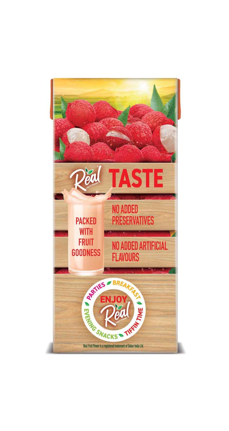 Real Fruit Power Litchi Juice | Pack of 10