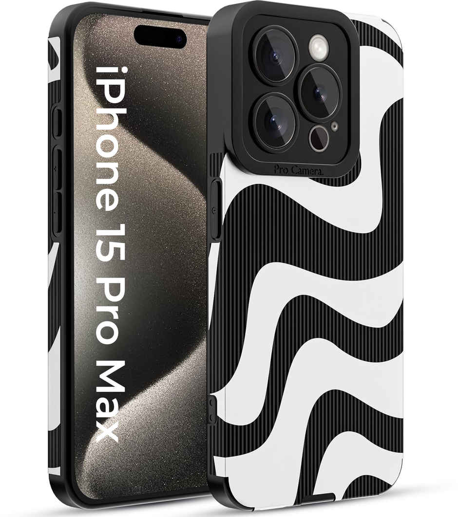 Artistque Case for iPhone 15 Pro Max Back Cover | Zebra Print Cover