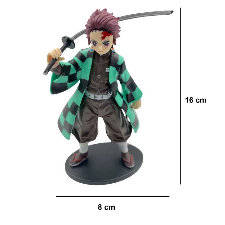 Awestuffs Tanjiro Demon Slayer Action Figure Limited Edition for Car Dashboard