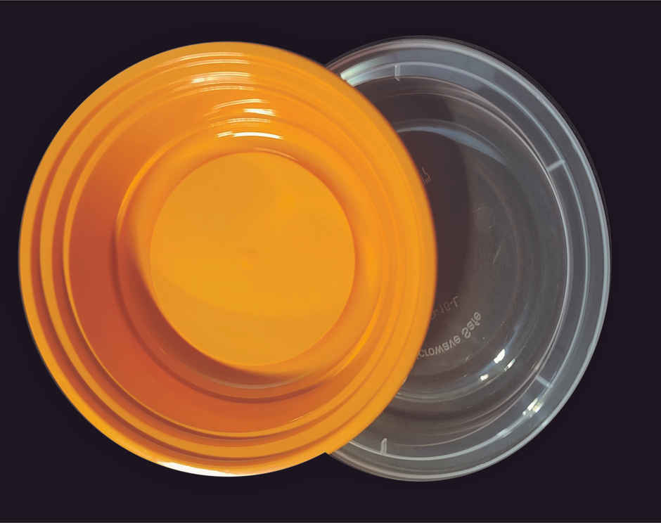 Vinay Trading Plastic Round Reusable Containers With Lid | 450 ml | Pack Of 8