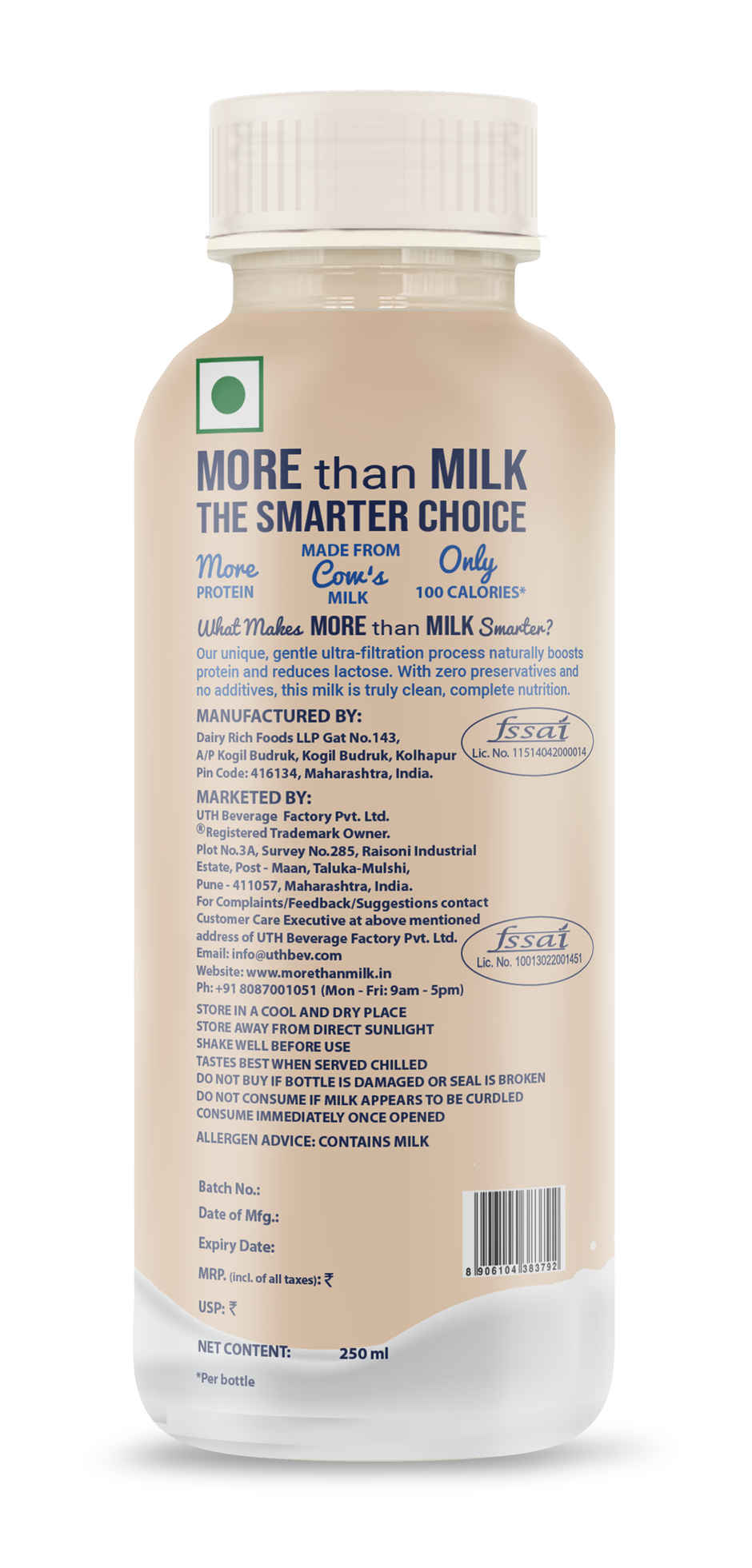 XLR8 Sports Nutrition More than Milk Ultra-Filtered High Protein Skimmed Milk