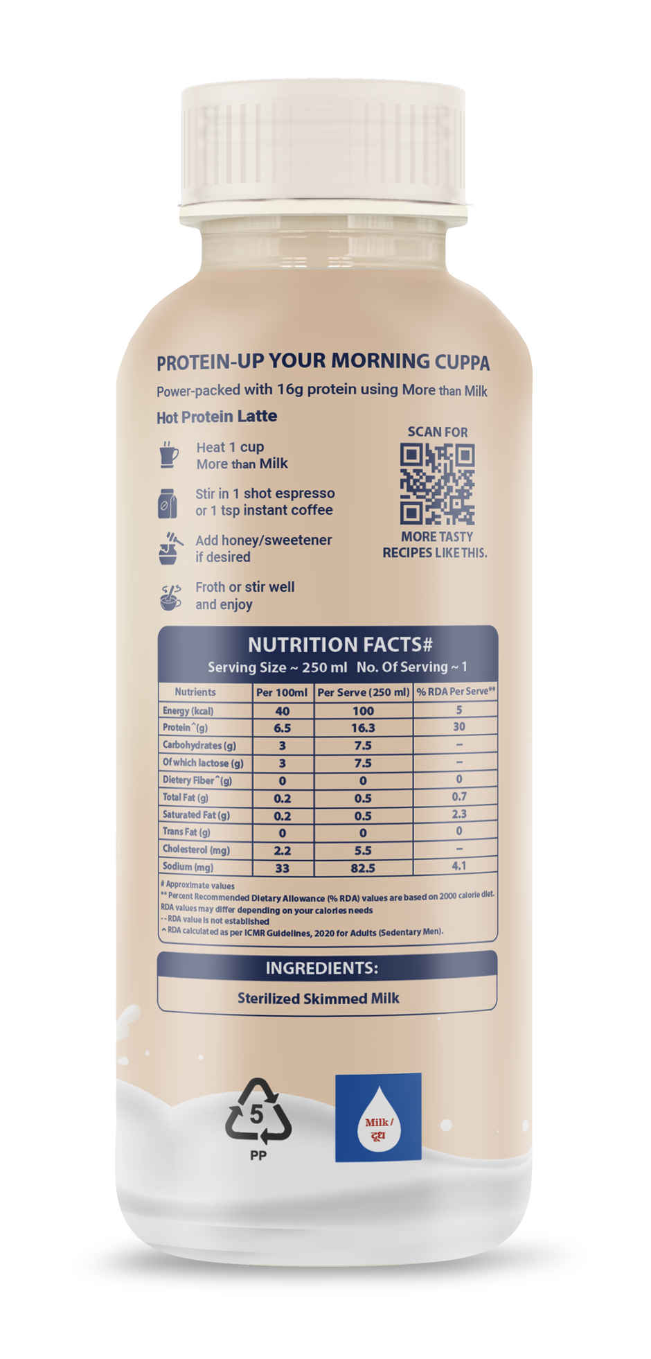 XLR8 Sports Nutrition More than Milk Ultra-Filtered High Protein Skimmed Milk