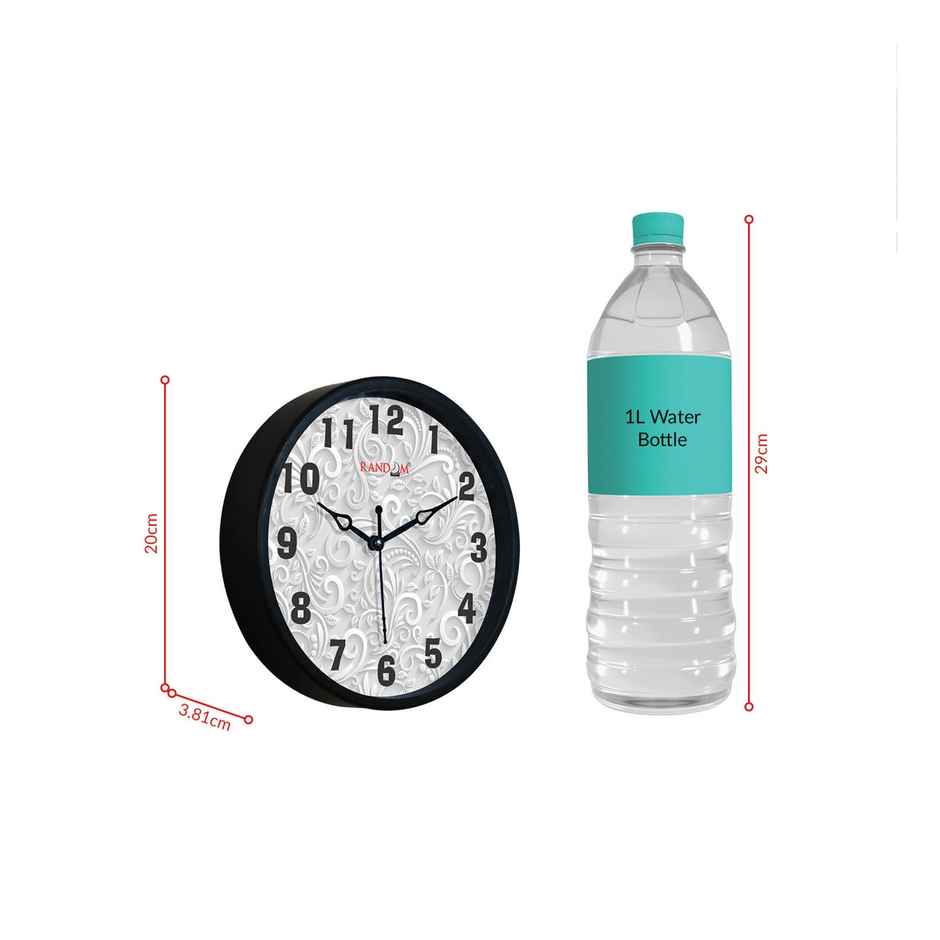 Casacraft by Pepperfry Wall Clock | White Floral Design